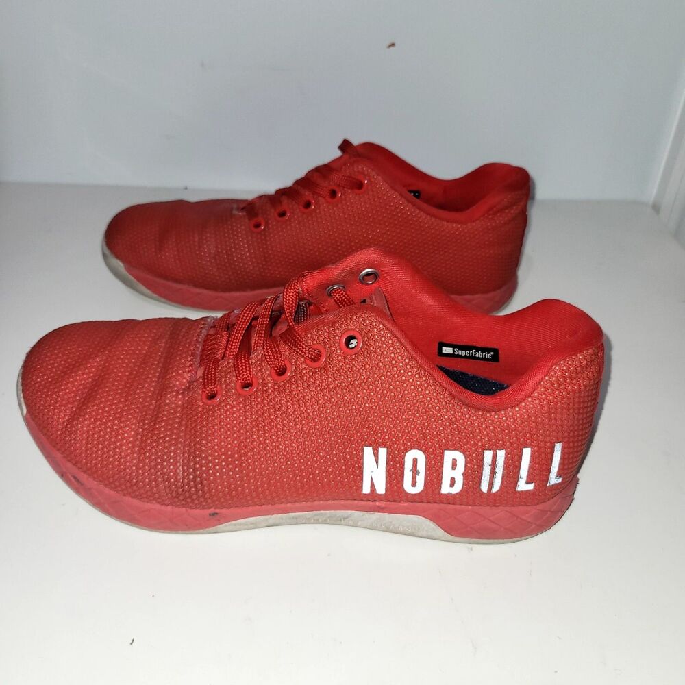 NOBULL Super Fabric Shoes women’s Size 7.5 Training Workout Shoes Red